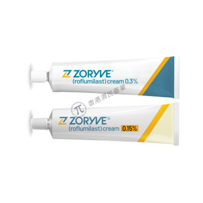 Zoryve(roflumilast,罗氟司特)0.15%/0.3%乳膏治疗特应性皮炎/斑块型银屑病中文说明书-价格-适应症-不良反应及注意事项_香港济民药业